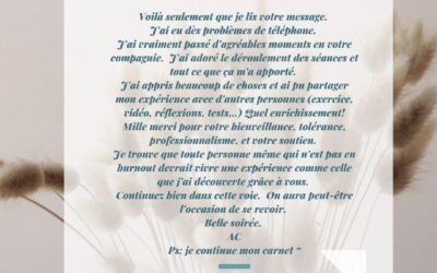 Témoignage d’une cliente après un accompagnement Ikigai